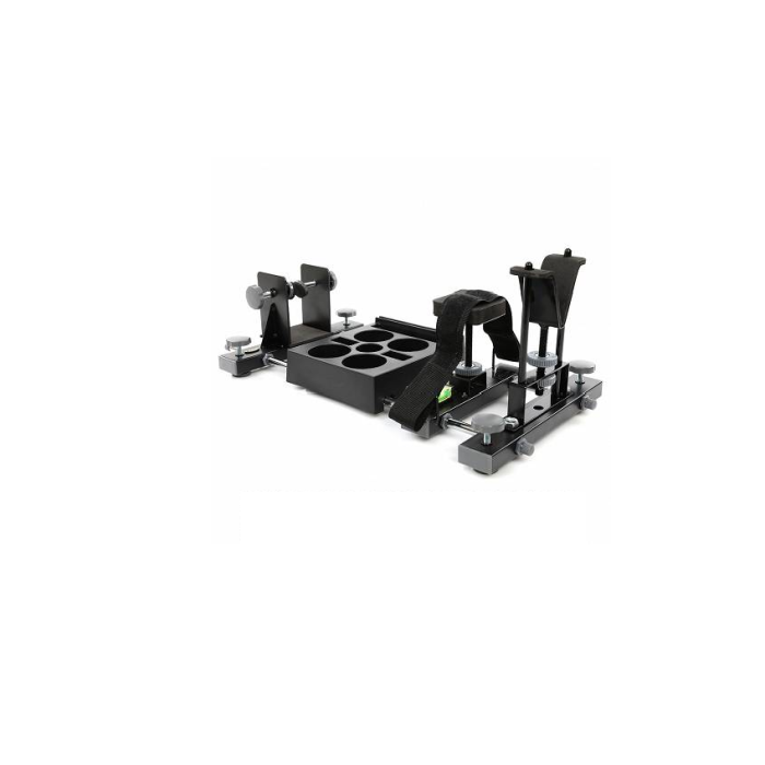 Stojak metalowy do przestrzeliwania broni długiej z pojemnikiem do czyszczenia - Hyskore #30022